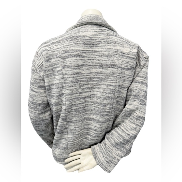 Anthropologie Saturday Sunday Sherpa Fleece Cardigan Jacket S Gray White Cozy - Picture 4 of 8